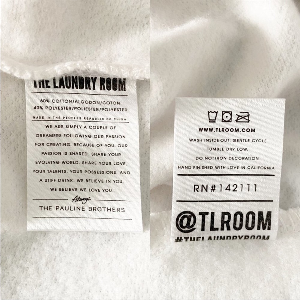 The Laundry Room white Open Heart Sweatshirt Small - Picture 9 of 13